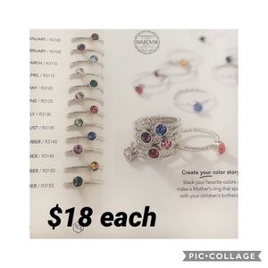 Swarovski Birthstone rings